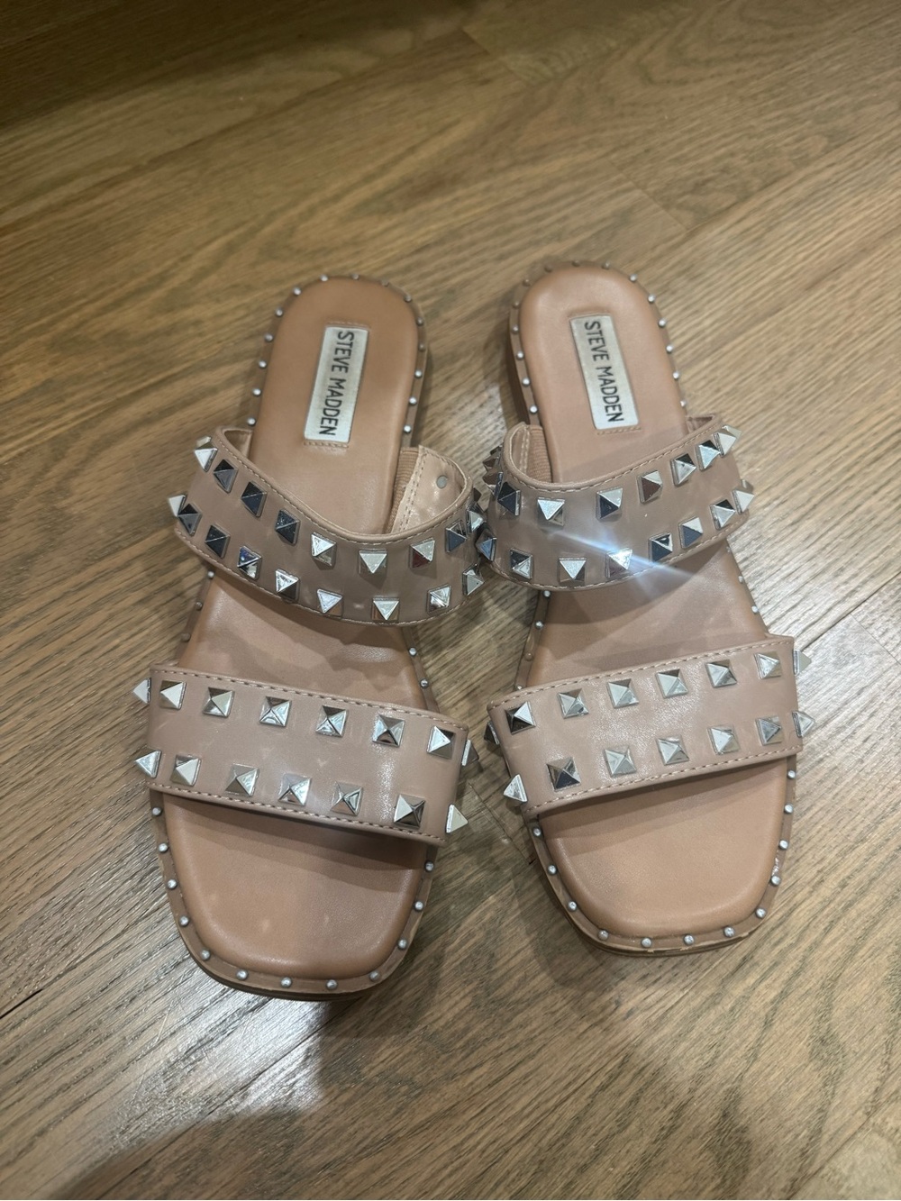 Steve Madden Stud Double-Strap Sandals